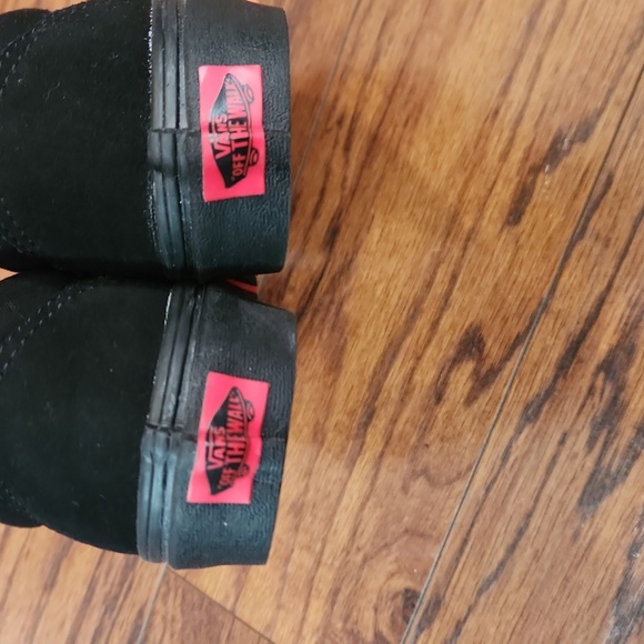 Vans Old School Black Suede Flame Low Top Sneakers - Picture 3 of 5